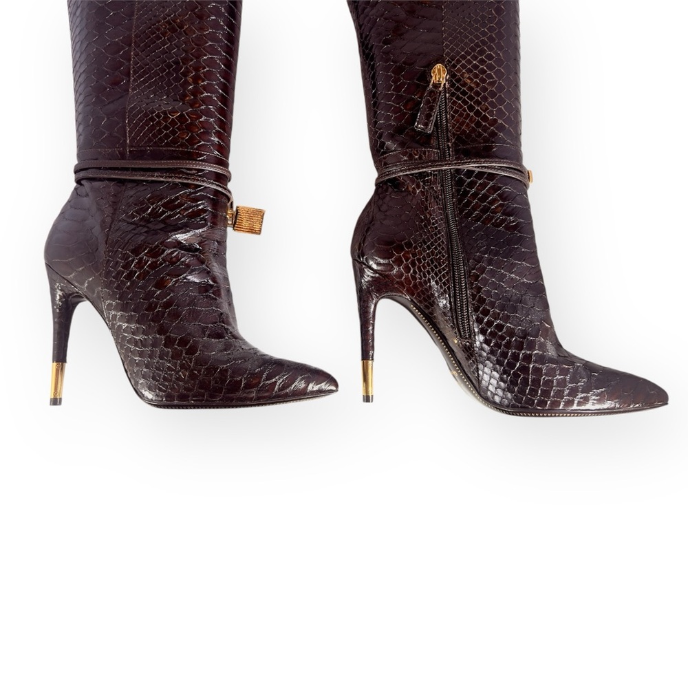 Authentic Tom Ford Anaconda Knee High Padlock Bro… - image 7